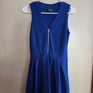 Guess Royal Blue Zipper Dress